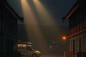 公路电影《候鸟中转站》服务区夜景横版剧照